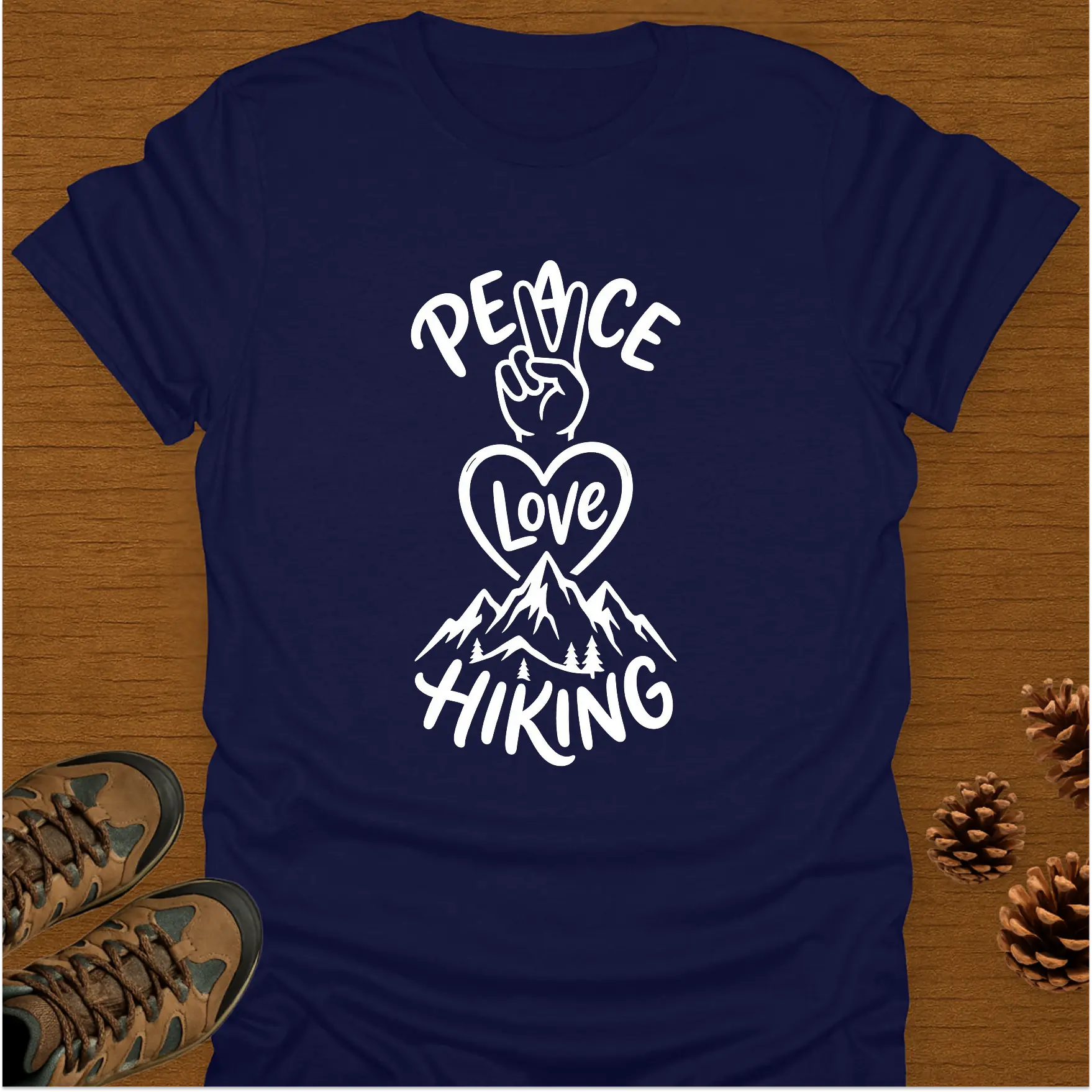 PEACE LOVE HIKING SIGN T-Shirt