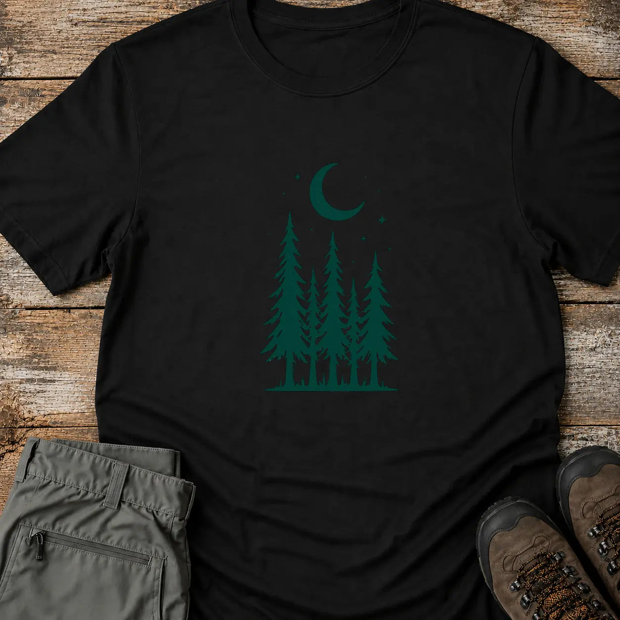 PINE TREE AND MOON T-Shirt