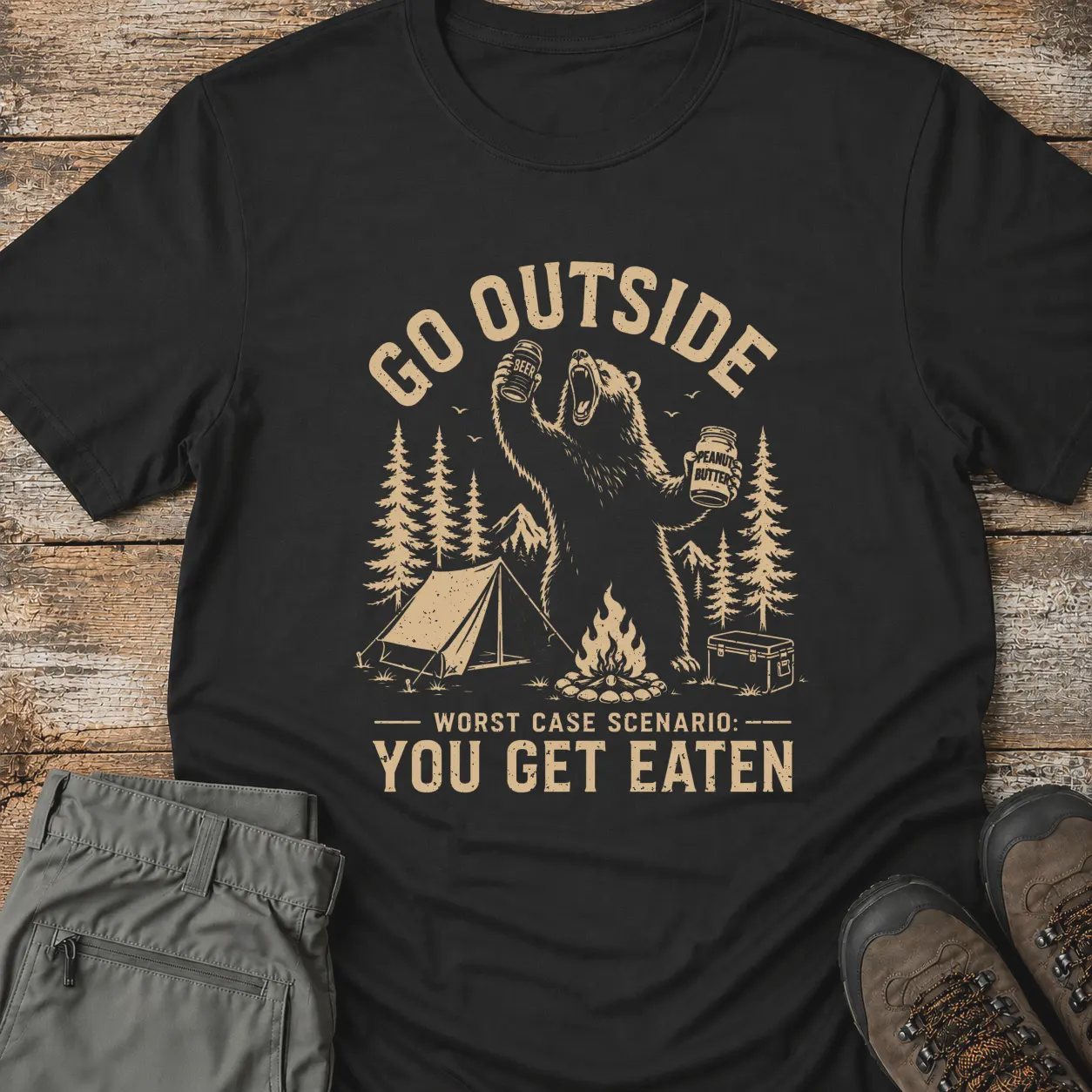 GO OUTSIDE BEAR T-Shirt
