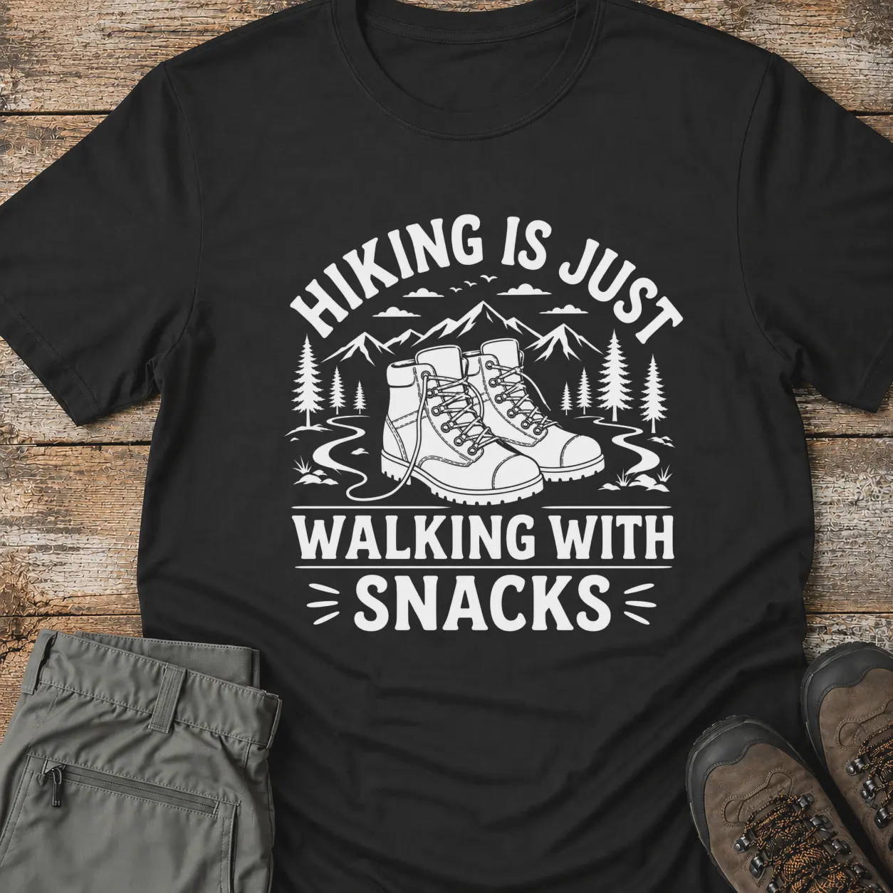 HIKING IS JUST WALKING T-Shirt