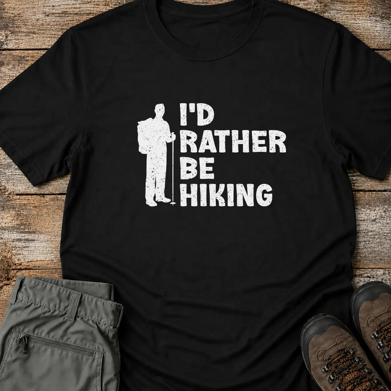 I'D RATHER BE HIKING T-Shirt