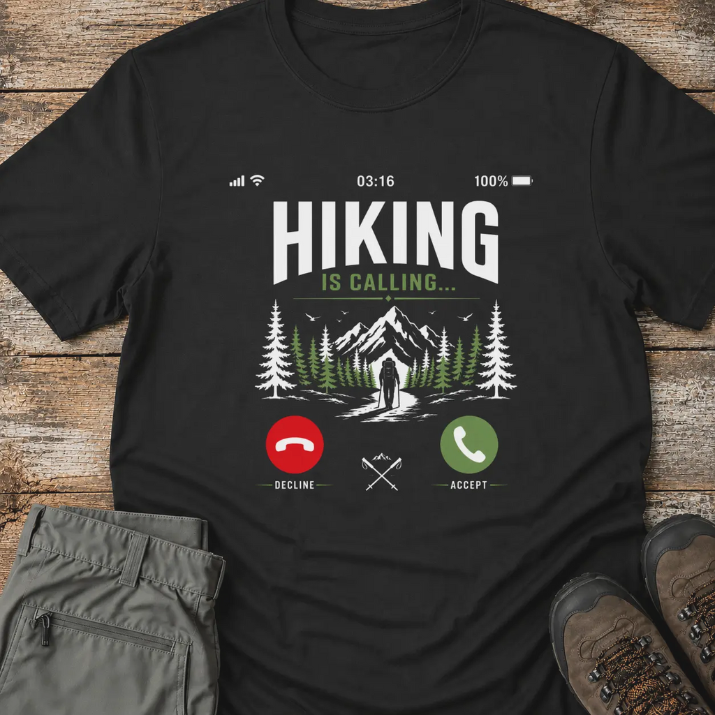 HIKING IS CALLING T‑Shirt
