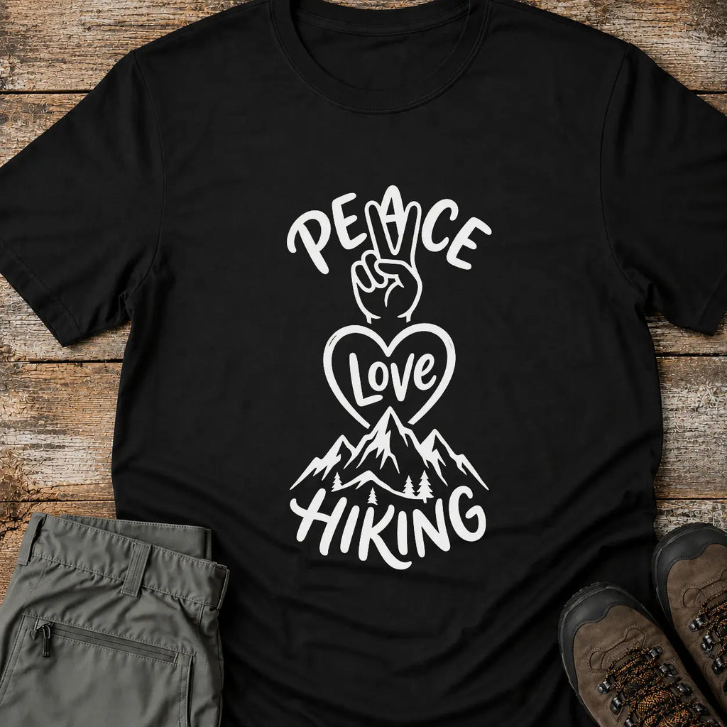 PEACE LOVE HIKING SIGN T-Shirt