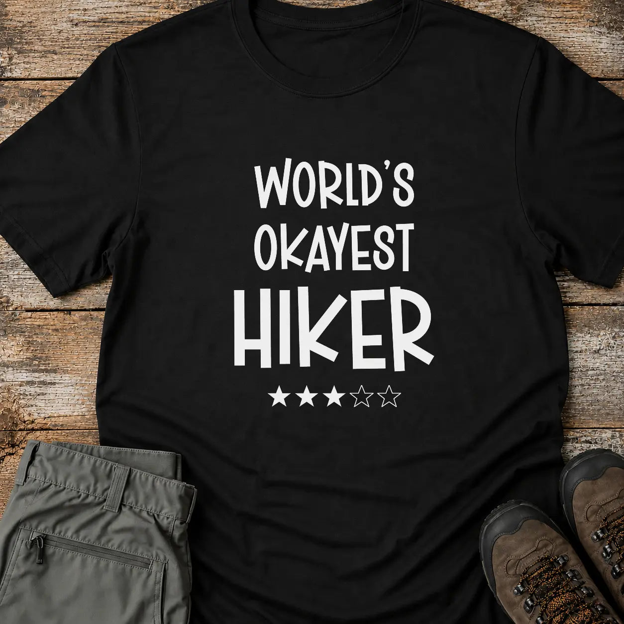 WORLD'S OKAYEST HIKER* T-Shirt