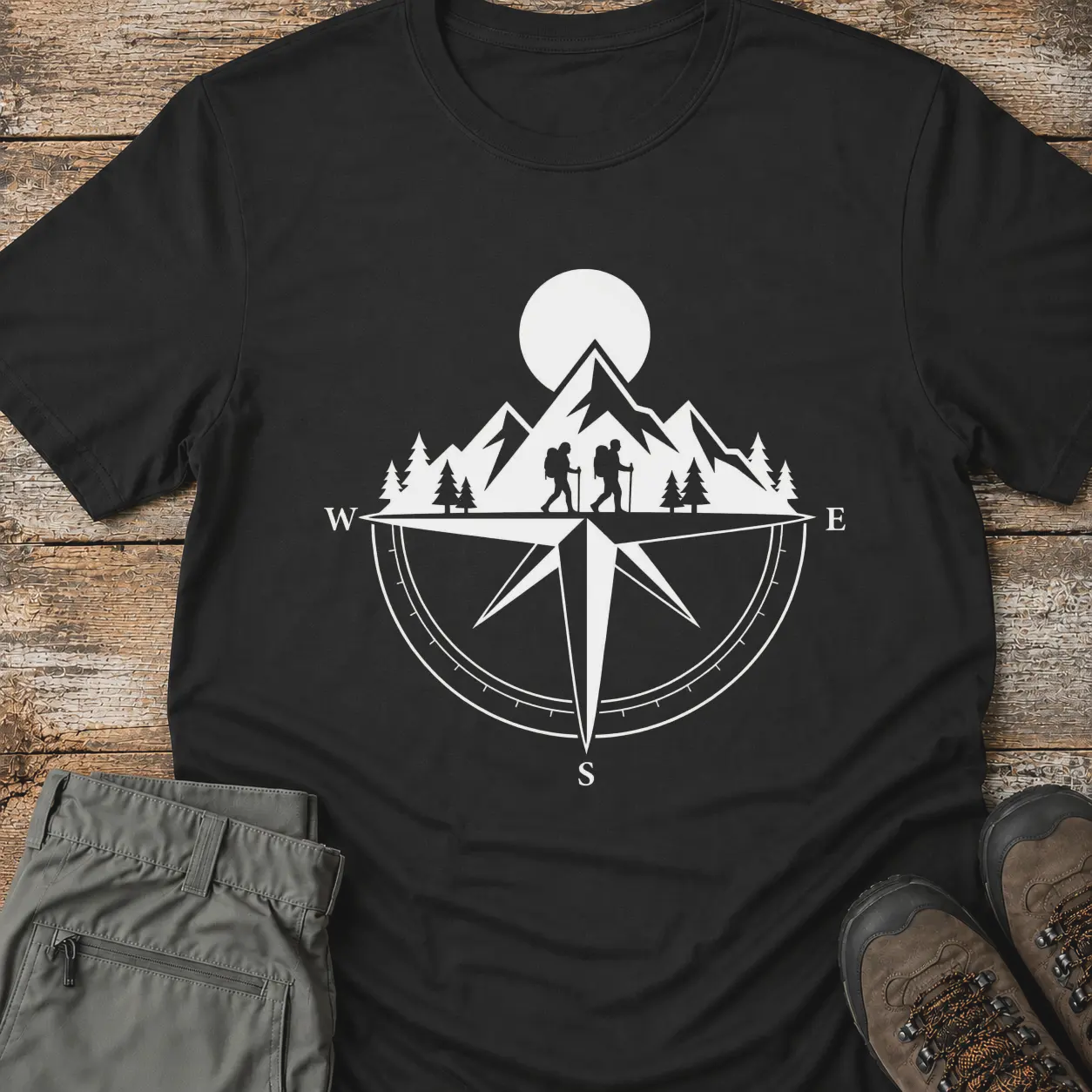 PINE, MOON & COMPASS T-Shirt
