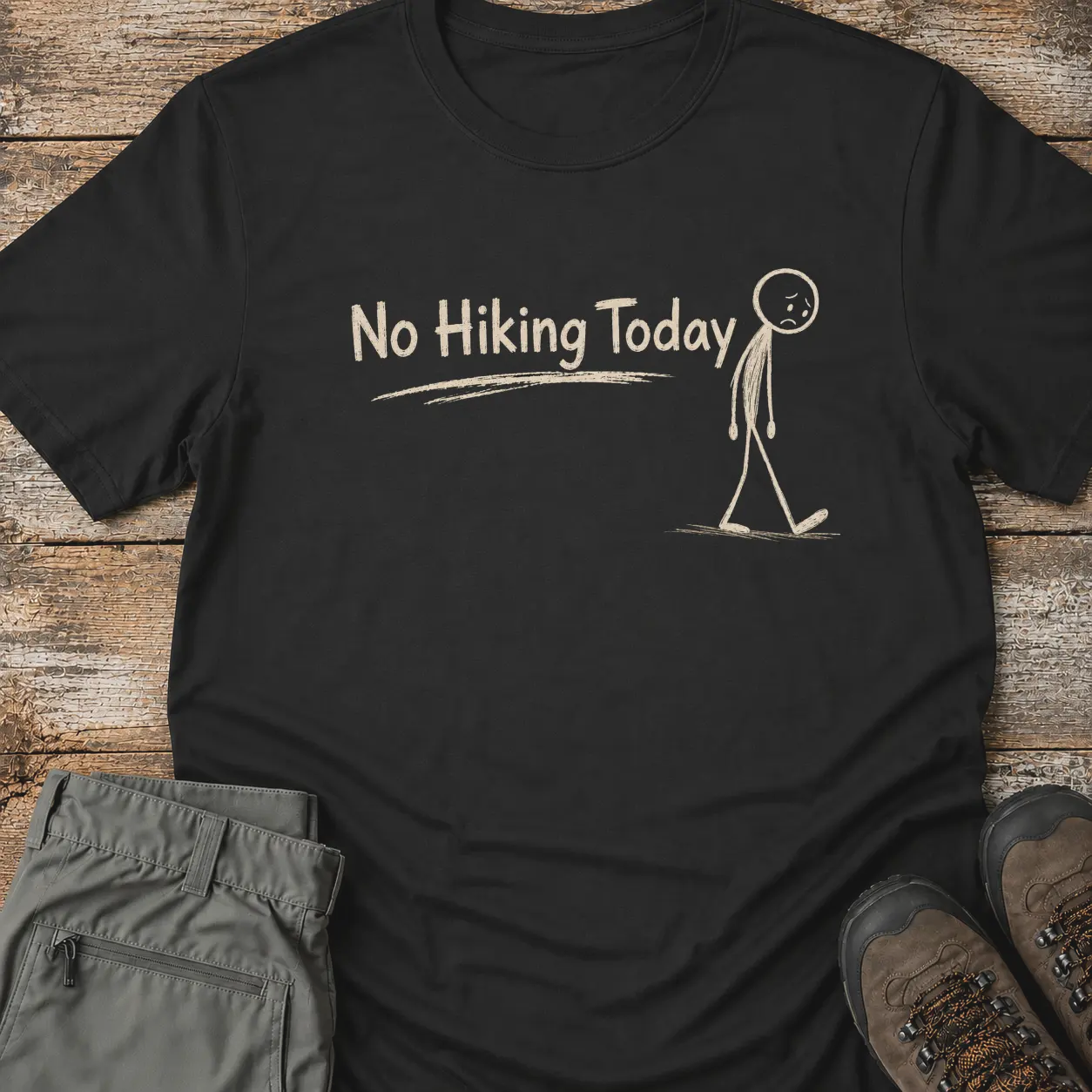 NO HIKING TODAY T‑Shirt