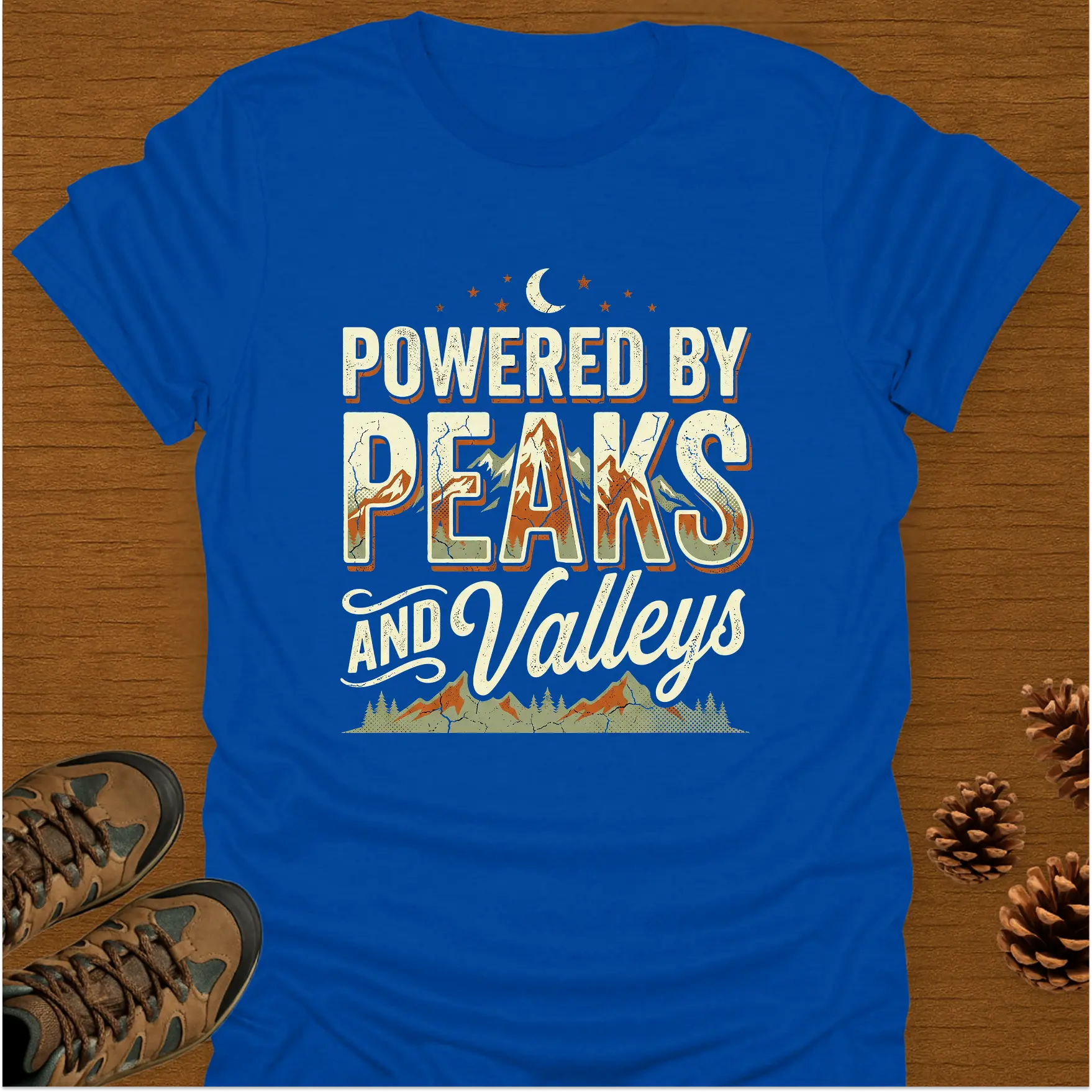 POWERED BY PEAKS AND VALLEYS T-Shirt