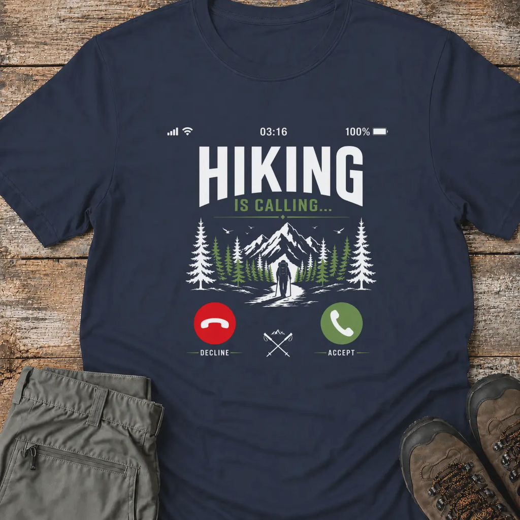 HIKING IS CALLING T‑Shirt