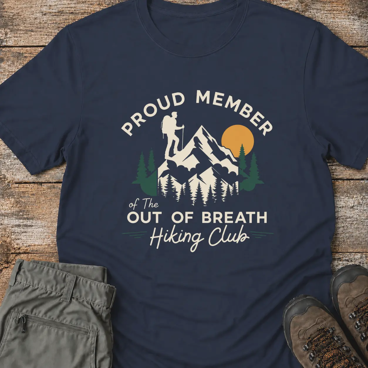 OUT OF BREATH HIKING CLUB T-Shirt