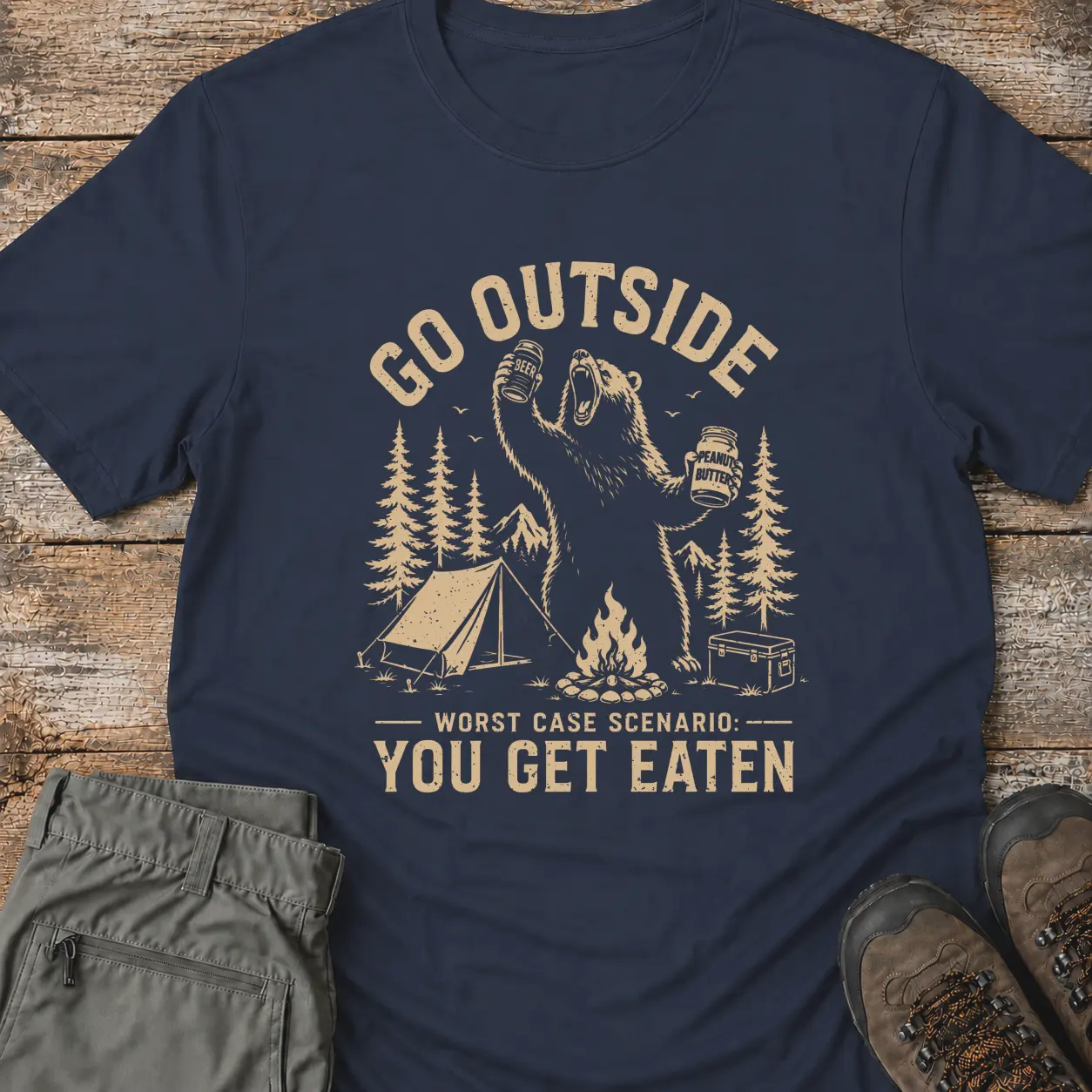 GO OUTSIDE BEAR T-Shirt