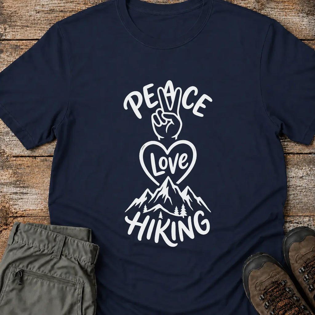 PEACE LOVE HIKING SIGN T-Shirt