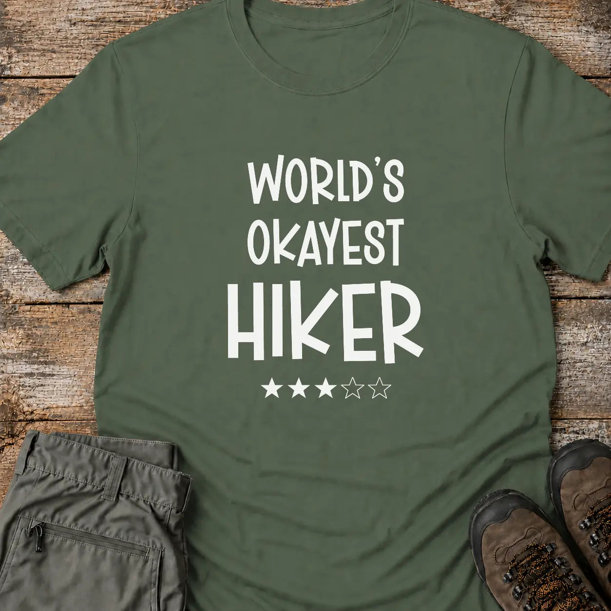 WORLD'S OKAYEST HIKER* T-Shirt