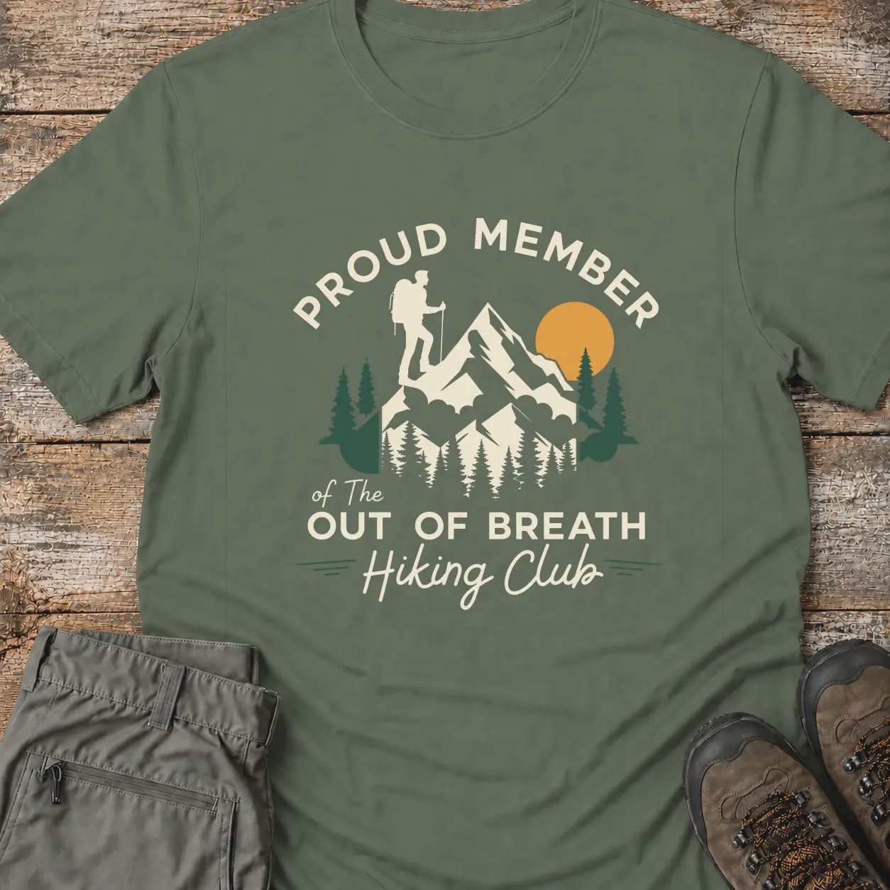 OUT OF BREATH HIKING CLUB T-Shirt