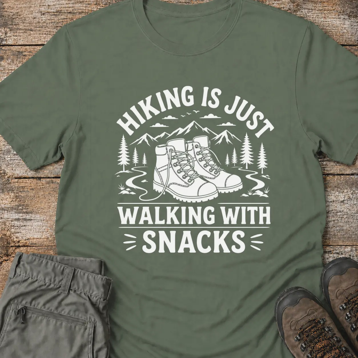 HIKING IS JUST WALKING T-Shirt