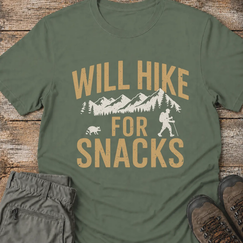 WILL HIKE FOR SNACKS T-Shirt
