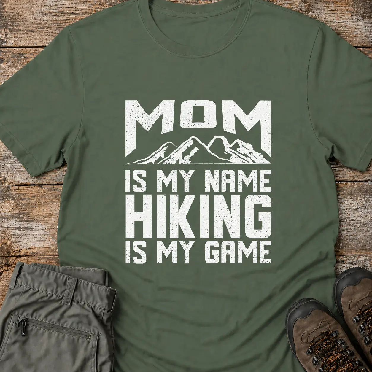 MOM HIKING HIKING  T-Shirt