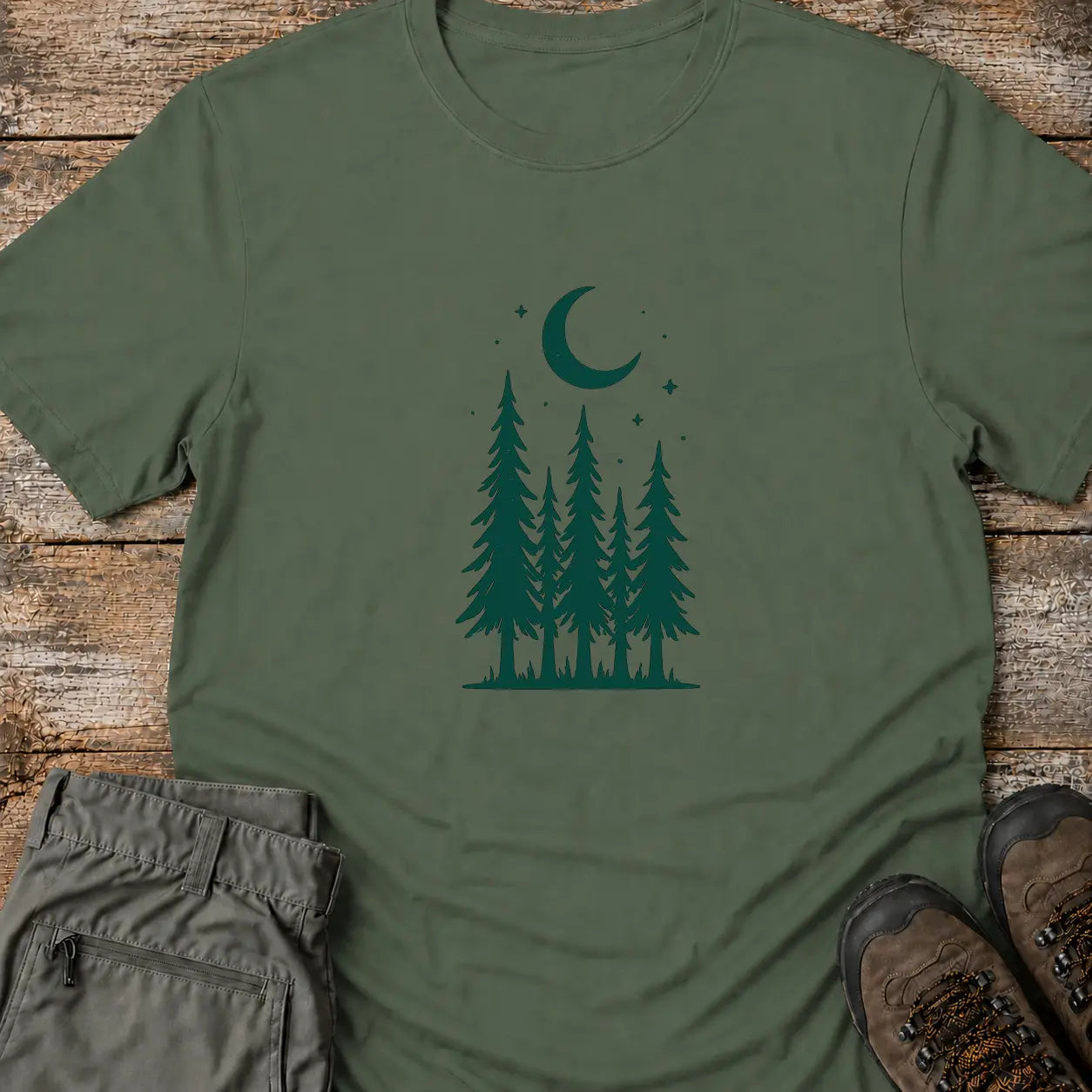 PINE TREE AND MOON T-Shirt