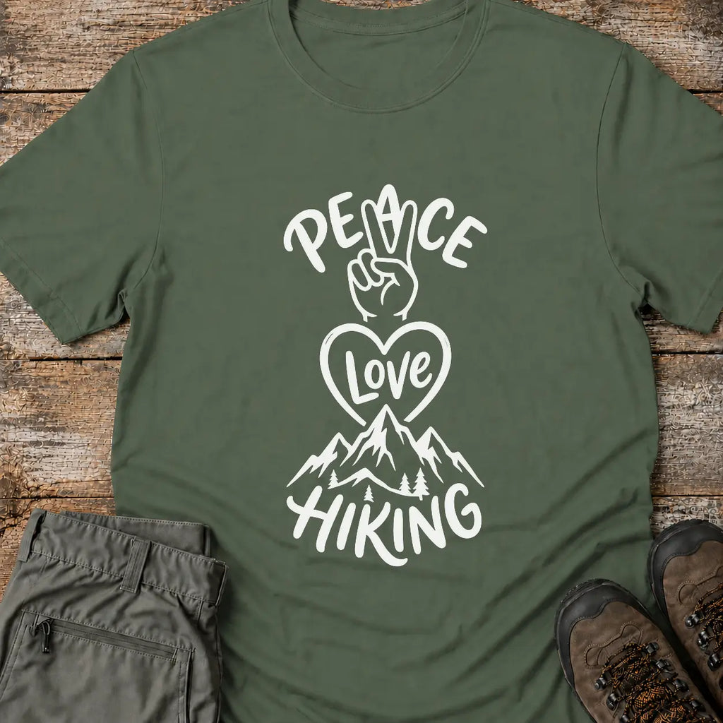 PEACE LOVE HIKING SIGN T-Shirt
