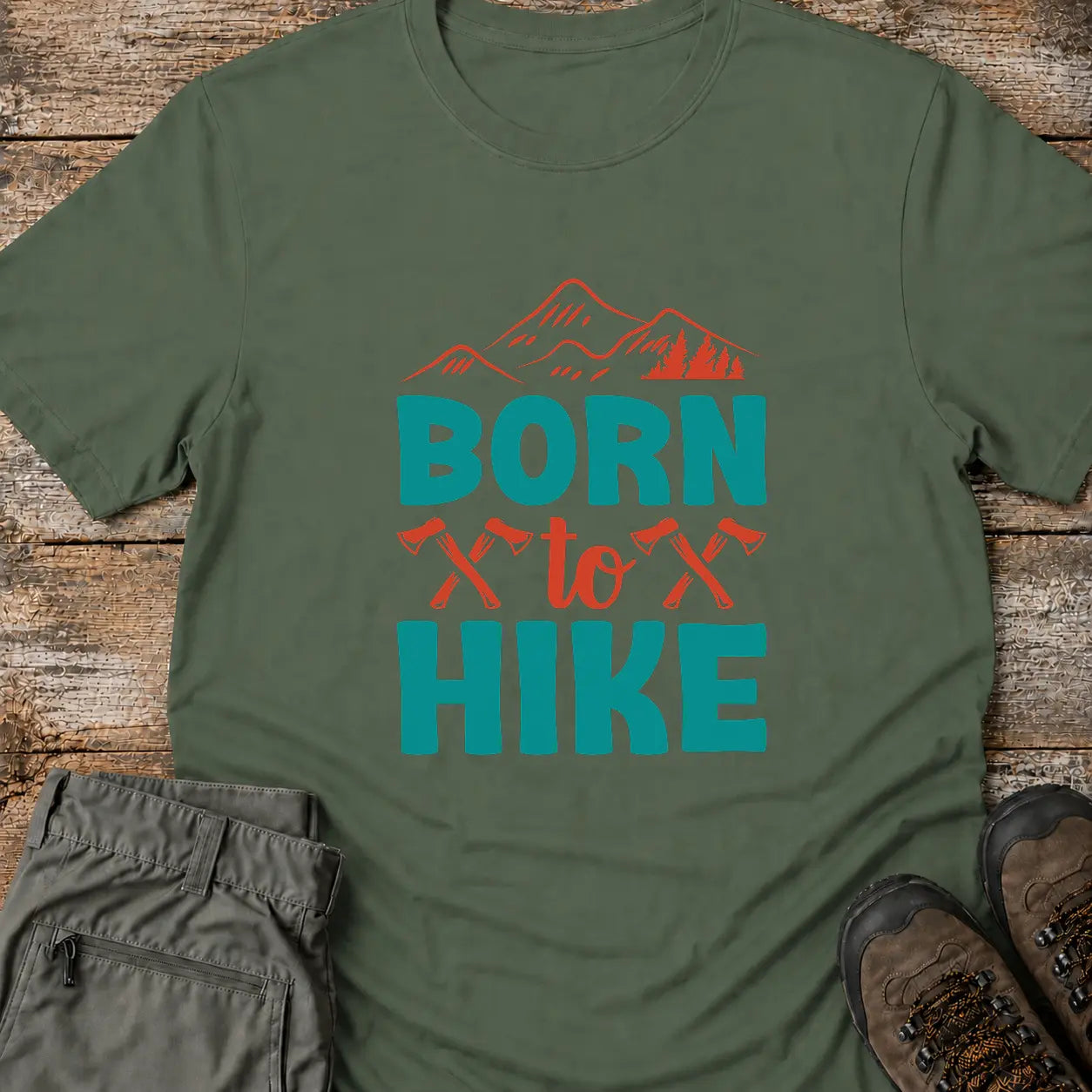 BORN TO HIKE. T-Shirt