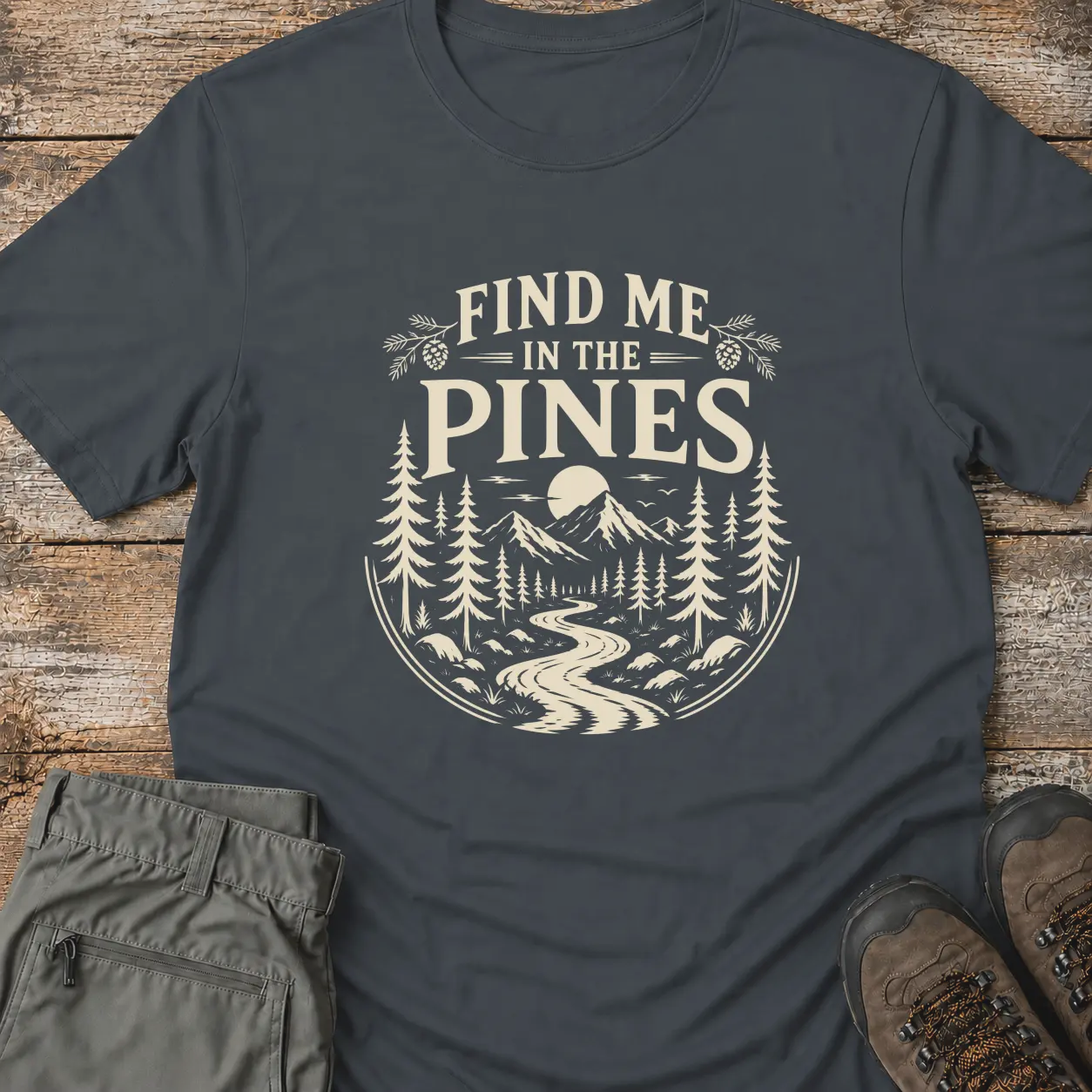 FIND ME IN THE PINES T‑Shirt