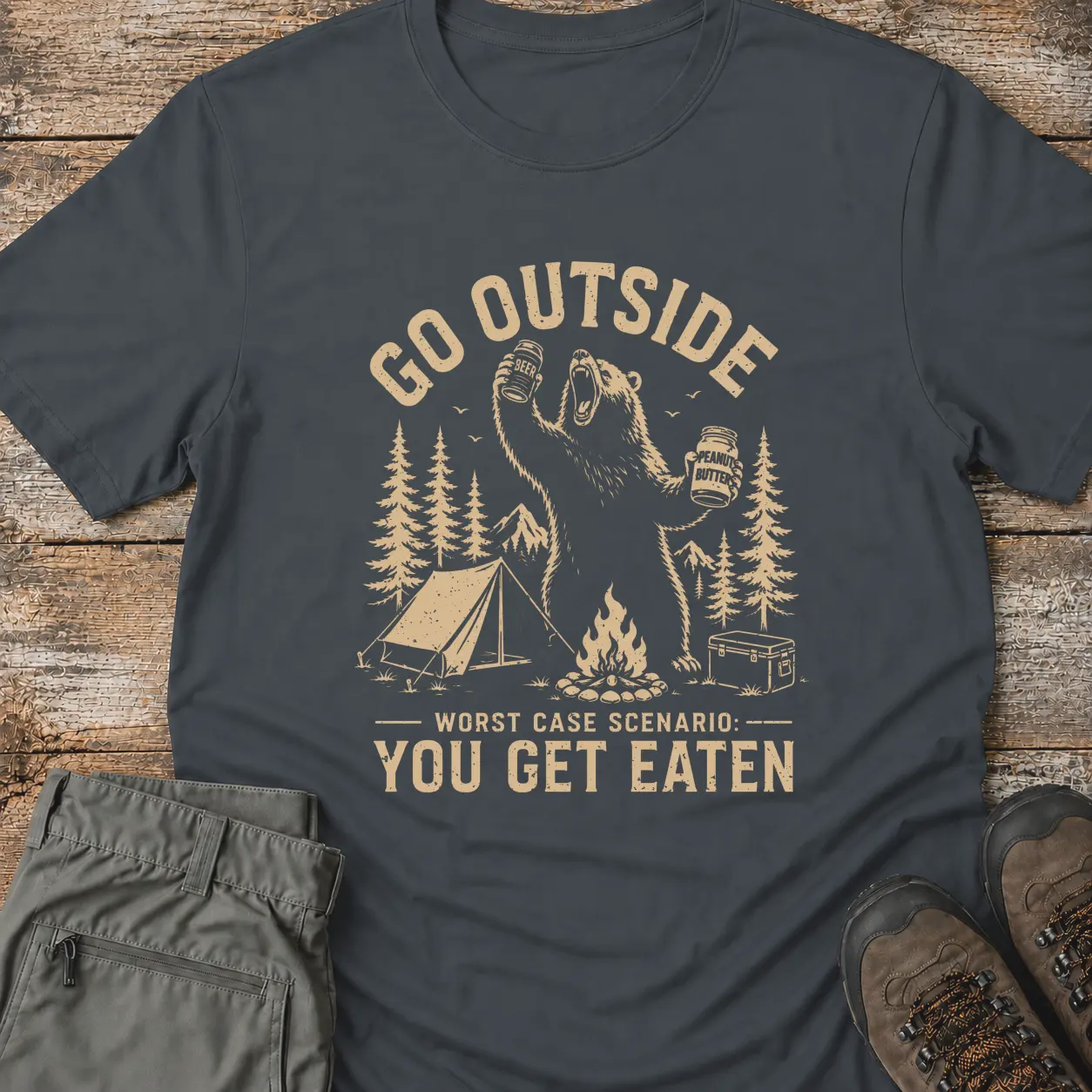 GO OUTSIDE BEAR T-Shirt