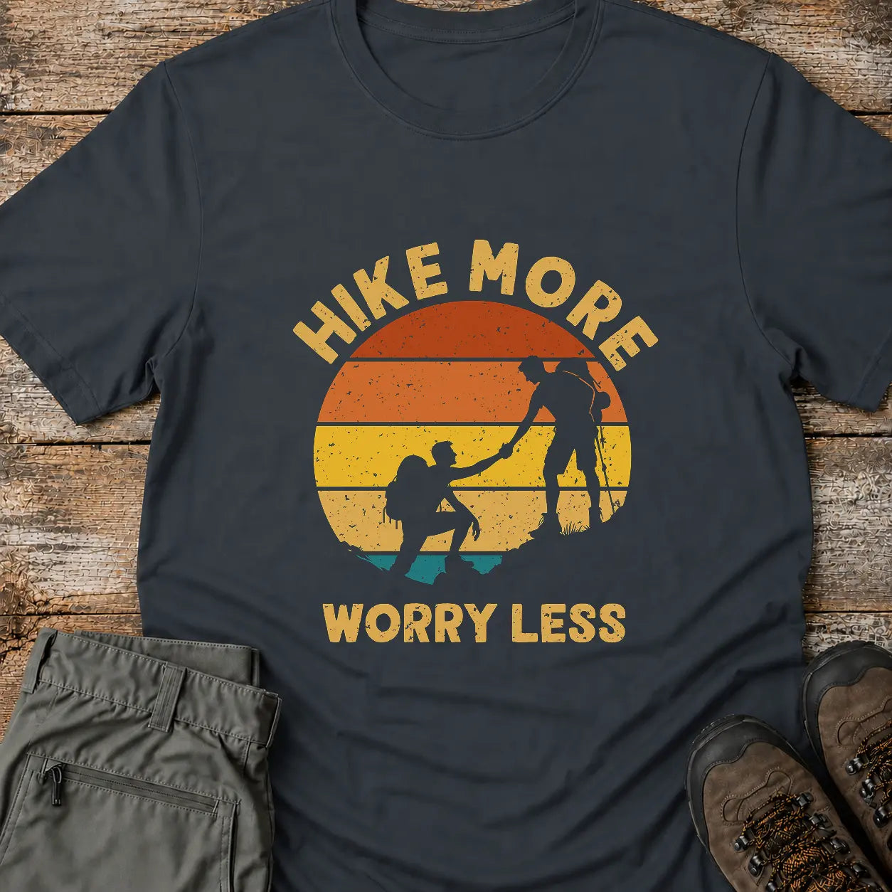 HIKE MORE WORRY LESS. T-Shirt