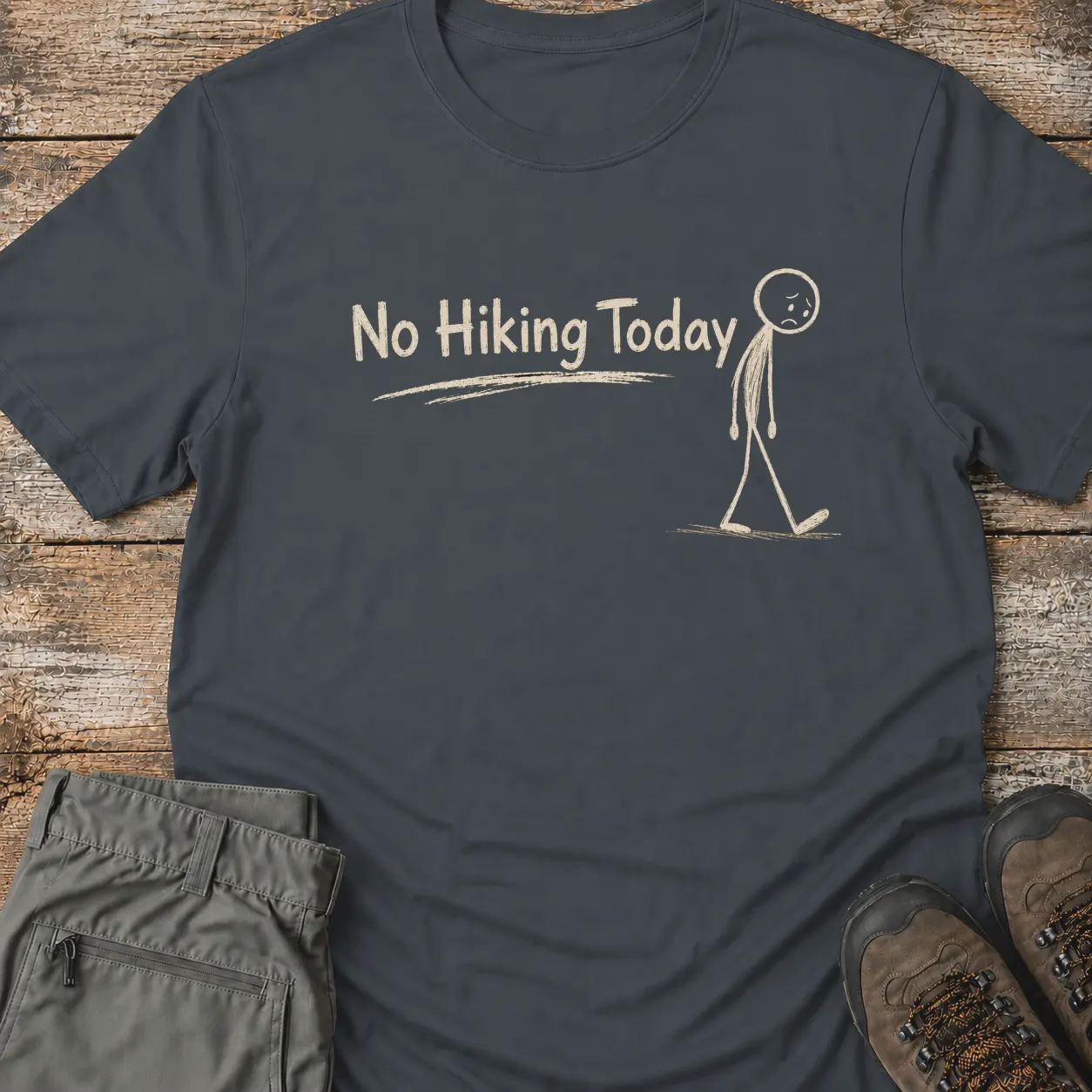 NO HIKING TODAY T‑Shirt