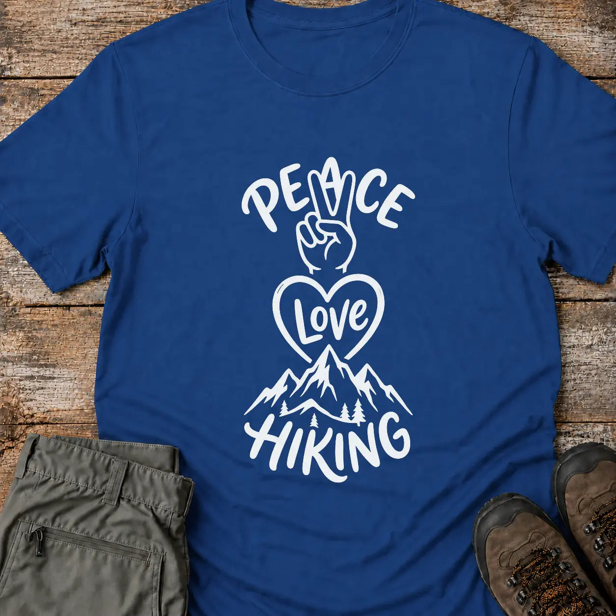 PEACE LOVE HIKING SIGN T-Shirt