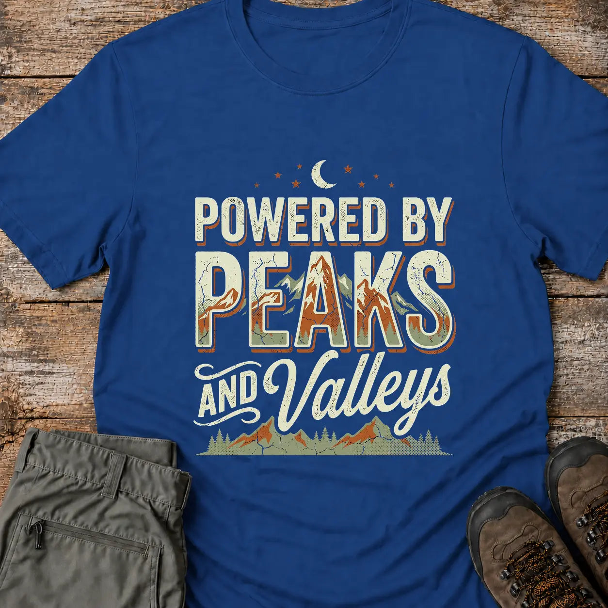 POWERED BY PEAKS AND VALLEYS T-Shirt